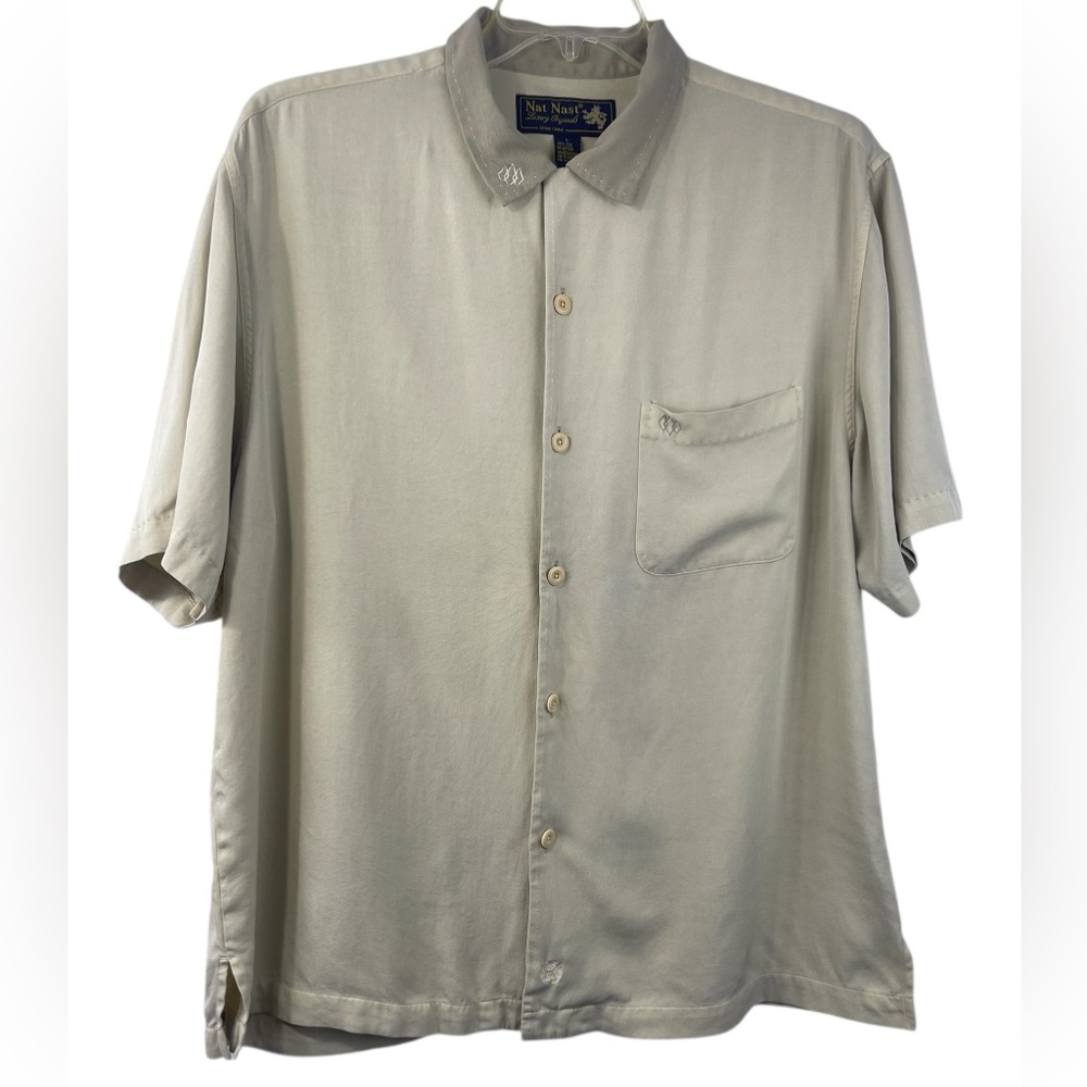 Nat Nast luxury original silk bowling shirt. Size large GUC
